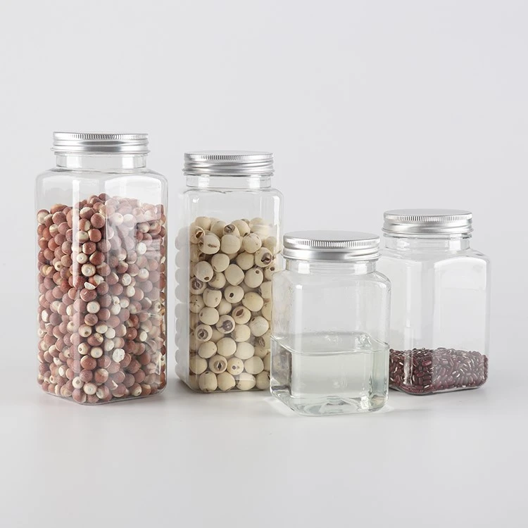 plastic square clear jars plastic square clear jars