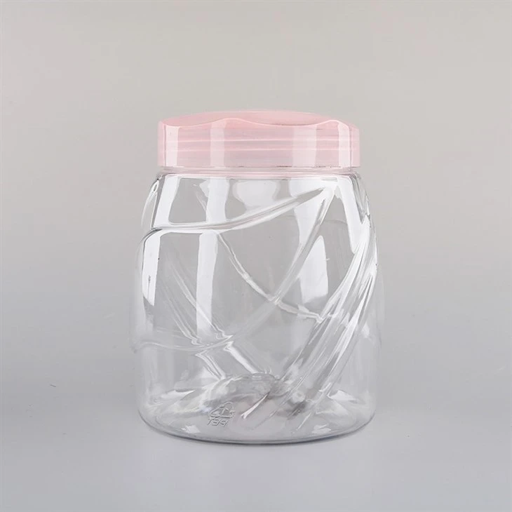 Tarros de caramelo de plástico rosa