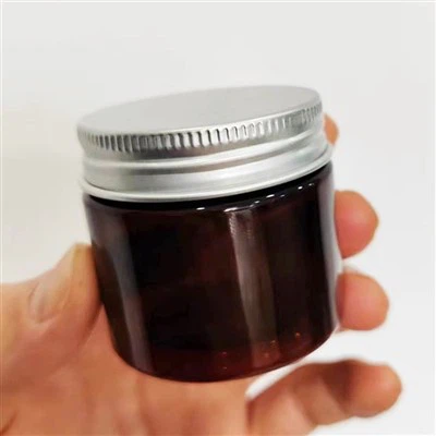 Tapa de metal de tarro ámbar