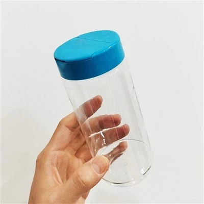 Tarros de especias transparentes de plástico de 16 oz