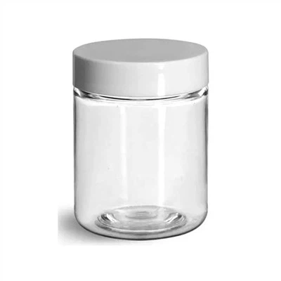 Tarros de plástico tapas blancas